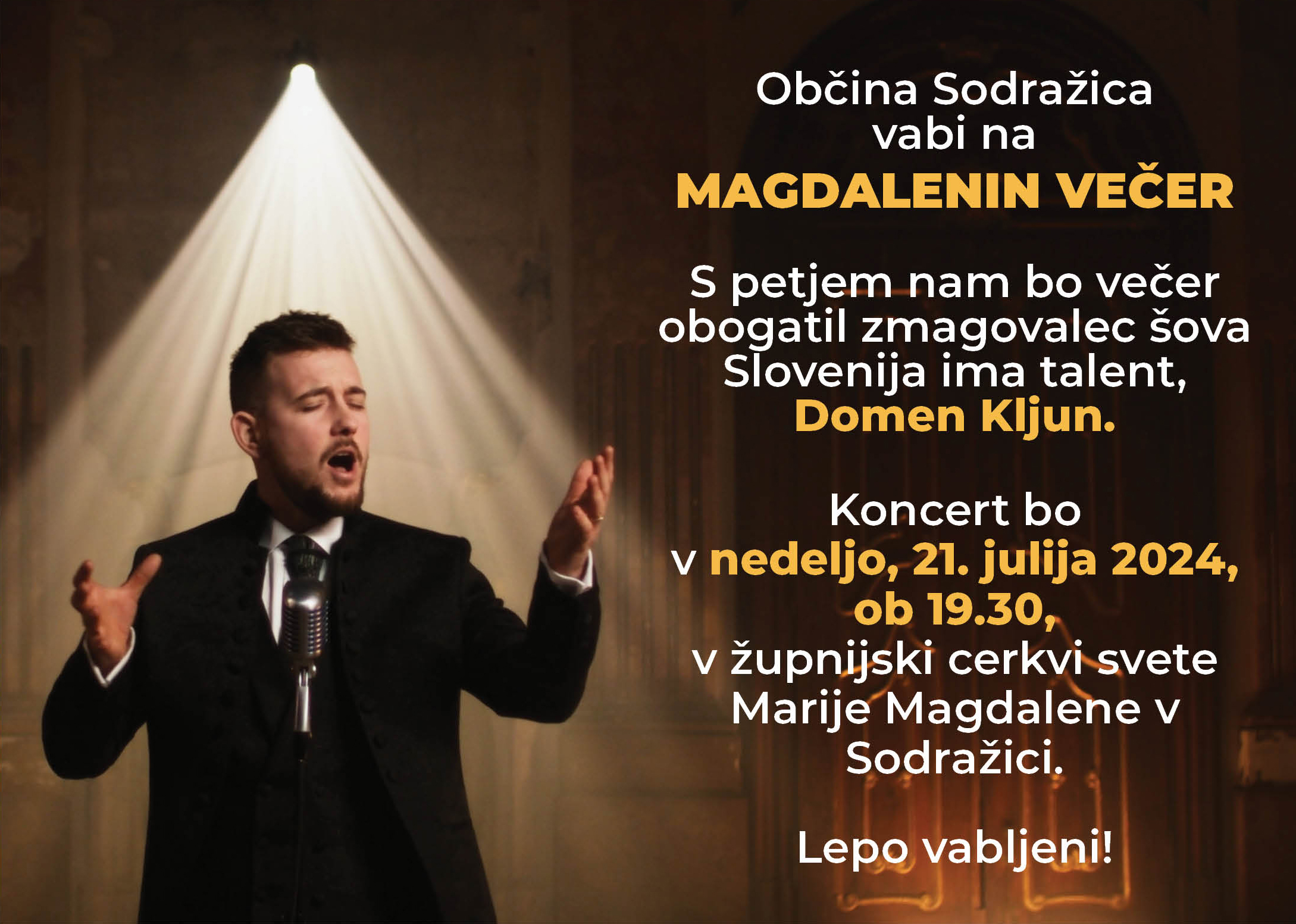 Magdalenin vecer julij 2024