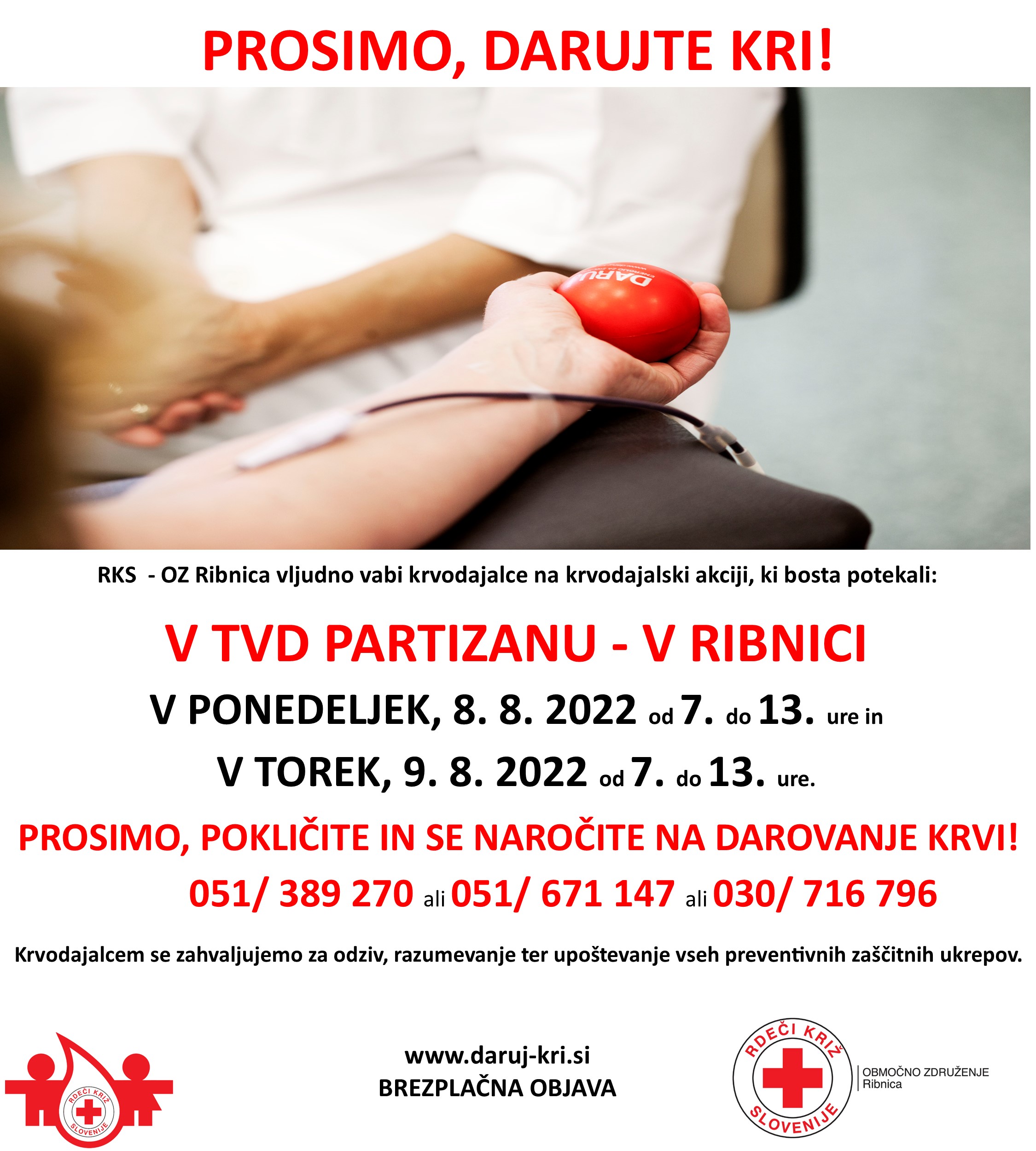 KA RIBNICA TVD 8 in 9 avgust 2022 NAJAVA AKCIJE