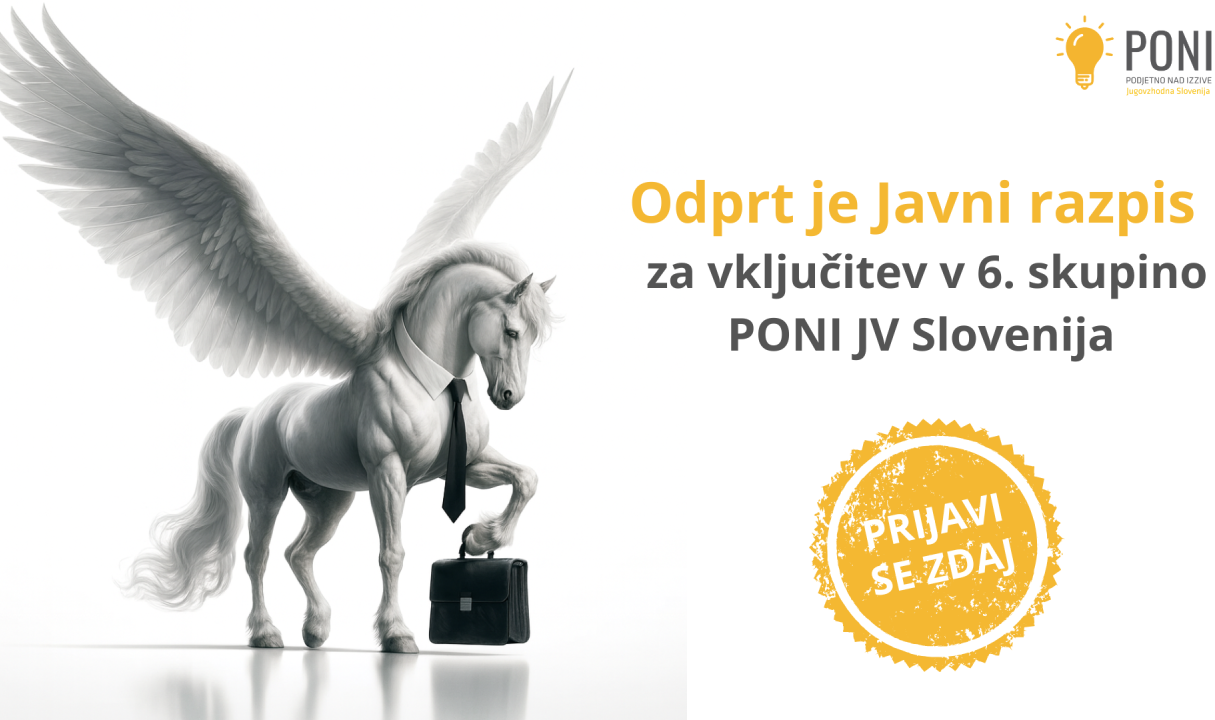 Javni razpis za vključitev v projekt PONI JV SLOVENIJA 6. SKUPINA